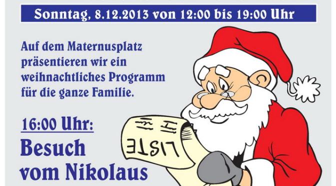 Nikolausfest, Krippenweg und verkaufsoffener Sonntag in Rodenkirchen – 08.12.2013